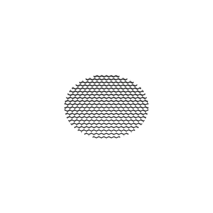 Ronde zwarte honinggraad om te gebruiken met Core inbouwspots om minder verblinding van het licht te hebben.